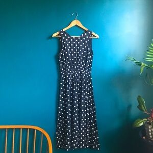 Vintage Black White Polka Dot Cocktail Dress